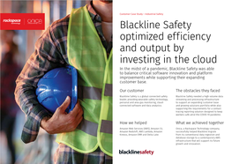 Blackline Safety Optimized Efficiency and Output by Investing in the Cloud
