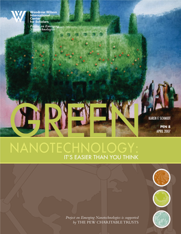 Green Nanotechnology 11 Green Nanoelectronics 12 Green Synthesis of Nanomaterials 13 Green Nanomanufacturing 15 III