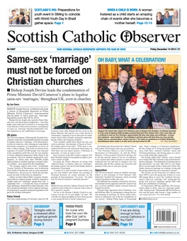 Same-Sex 'Marriage' Must Not Be Forced on Christian Churches