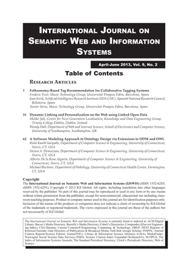 International Journal on Semantic Web and Information Systems