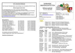 GEMEINDE OBERDACHSTETTEN Mitteilungsblatt