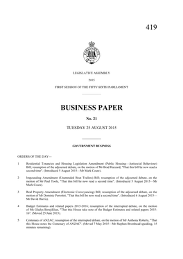 419 Business Paper