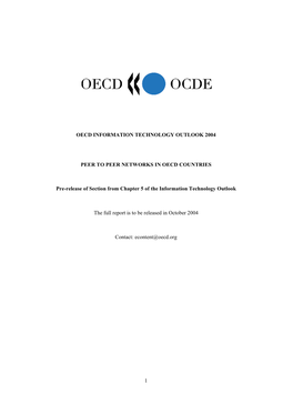 Peer to Peer Networks in Oecd Countries