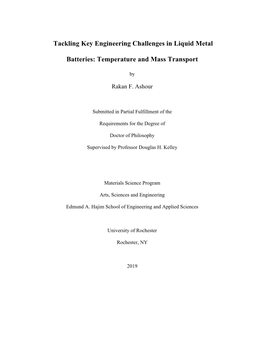 Tackling Key Engineering Challenges in Liquid Metal Batteries