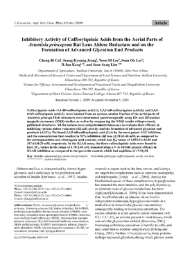 Inhibitory Activity of Caffeoylquinic Acids from the Aerial Parts Of