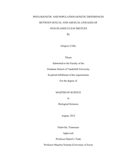 Phylogenetic and Population Genetic Differences