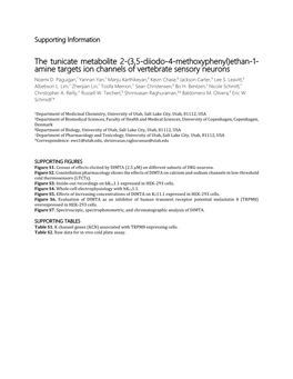 Amine Targets Ion Channels of Vertebrate Sensory Neurons Noemi D