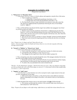 Arpeggios in Recitative Style (Prepared by Lucas Harris)