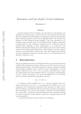Instanton and the Depth of Taut Foliations