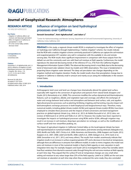 Influence of Irrigation on Land Hydrological Processes Over