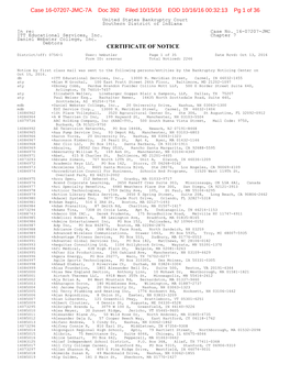 CERTIFICATE of NOTICE Case 16-07207-JMC-7A Doc 392 Filed