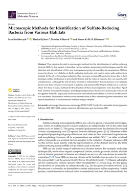 Microscopic Methods for Identification of Sulfate-Reducing Bacteria From