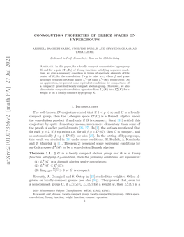 Arxiv:2101.07366V2 [Math.FA]