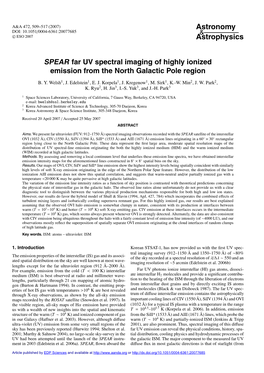 SPEAR Far UV Spectral Imaging of Highly Ionized Emission from the North Galactic Pole Region