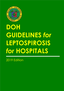 DOH GUIDELINES for LEPTOSPIROSIS for HOSPITALS