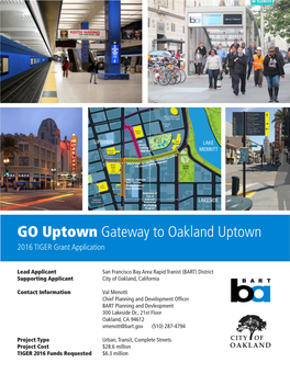 GO Uptown Gateway to Oakland Uptown 2016 TIGER Grant Application