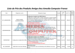 Liste De Prix Des Produits Amiga Chez Amedia Computer France