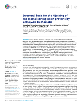 Structural Basis for the Hijacking of Endosomal Sorting Nexin Proteins