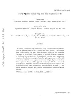 Heavy Quark Symmetry and the Skyrme Model