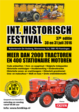 INT. HISTORISCH FESTIVAL 37E Editie