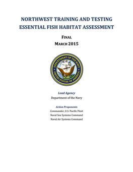 Northwest Training and Testing Final Report Essential Fish Habitat Assessment