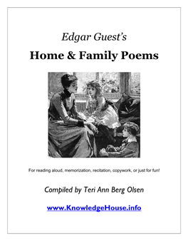 Edgar Guest's Home & Family Poems