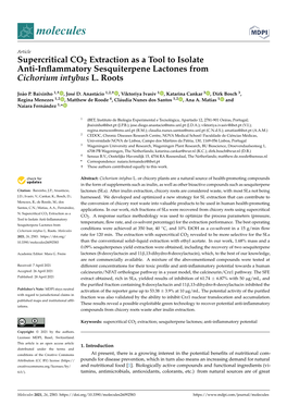 Supercritical CO2 Extraction As a Tool to Isolate Anti-Inflammatory