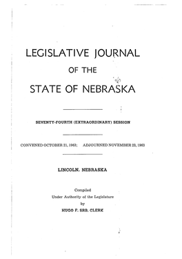 LEGISLATIVE JOURNAL STATE of NEBRA,SI&lt;A