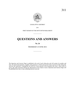 Questions & Answers Paper No. 24