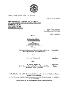 Court of Appeal Judgment Template