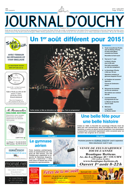 Un 1Er Août Différent Pour 2015 !