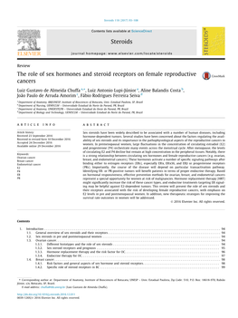 The Role of Sex Hormones and Steroid Receptors on Female Reproductive Cancers