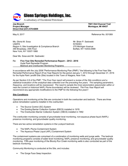 Glenn Springs Holdings, Inc. a Subsidiary of Occidental Petroleum