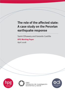 A Case Study on the Peruvian Earthquake Response