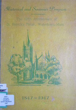 Historical and Souvenir Program to Commemorate the 100Th
