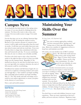 Summer 2012 Issue of ASL News