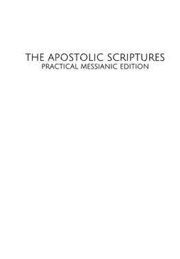 The Apostolic Scriptures Practical Messianic Edition