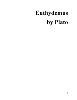 Euthydemus by Plato