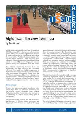 Afghanistan: the View from India by Eva Gross
