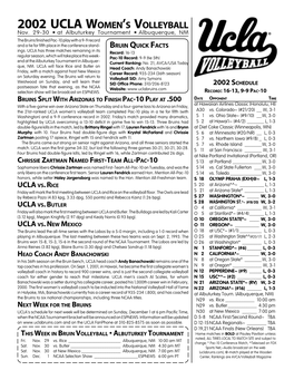 2002 Ucla Women's Volleyball