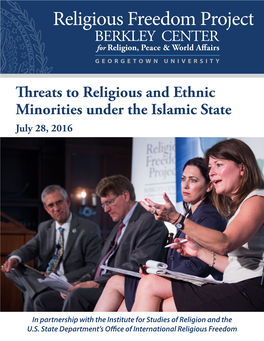 Threats to Religious and Ethnic Minorities Under the Islamic State July 28, 2016