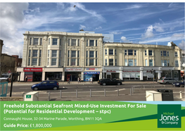 Freehold Substantial Seafront Mixed-Use Investment for Sale (Potential for Residential Development – Stpc)