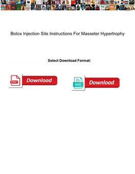 Botox Injection Site Instructions for Masseter Hypertrophy