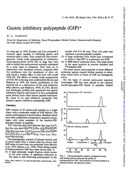 Gastric Inhibitory Polypeptide (GIP)*