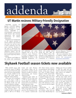 Skyhawk Football Season Tickets Now Available