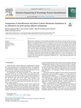 Comparison of Nanofiltration and Direct Contact Membrane