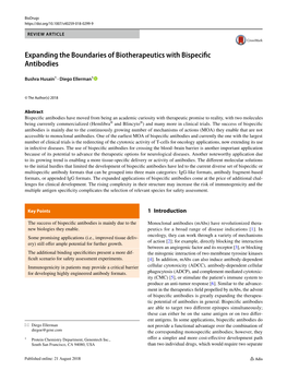 Expanding the Boundaries of Biotherapeutics with Bispecific