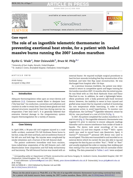 The Role of an Ingestible Telemetric Thermometer in Preventing Exertional Heat Stroke, for a Patient with Healed Massive Burns Running the 2007 London Marathon