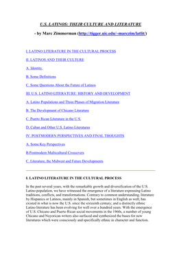 Marc Zimmerman's Bibliography on Latino/A Literature