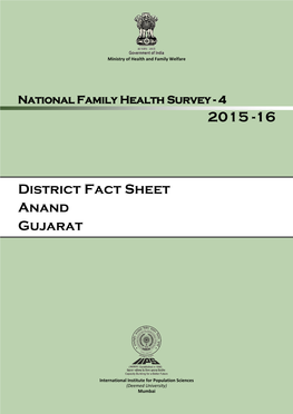 District Fact Sheet Anand Gujarat